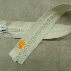 FERMETURE SEPARABLE- GROSSE MAILLE-40 cm- BLANCHE