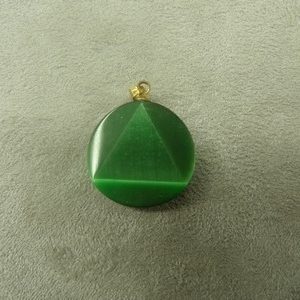PENDENTIF PRISME- VERT foncé