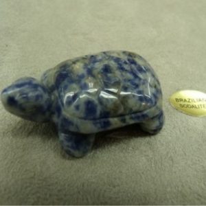 PIERRE MOTIF TORTUE -BRAZILIAN SODALITE ,LONGUEUR: 3,5 cm / LARGEUR: 2,5 cm / EPAISSEUR: 1,5 cm