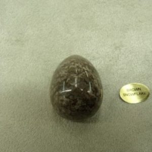 PIERRE MOTIF OEUF GM- BROWN SNOWFLAKE,HAUTEUR : 3 cm / LARGEUR : 2,5cm