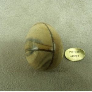 PIERRE MOTIF OEUF GM- PICTURE JASPER ,HAUTEUR : 3 cm / LARGEUR : 2,5cm