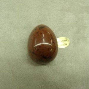 PIERRE MOTIF OEUF GM-MAHAGONY OBSIDIAN ,HAUTEUR : 3 cm / LARGEUR : 2,5cm