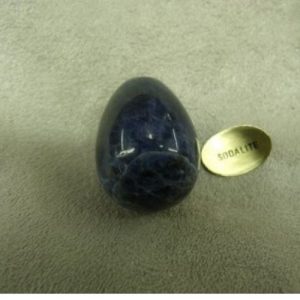 PIERRE MOTIF OEUF PM-SODALITE ,HAUTEUR : 2,5 cm / LARGEUR : 1,7 cm