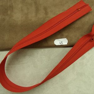 FERMETURE A GLISSERE-45 cm- ROUGE