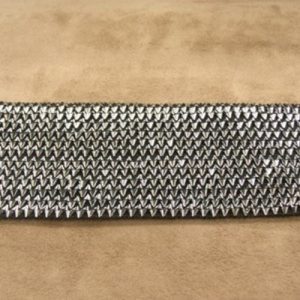 Ruban Paillette Scintillante Stretch Base Noir Argent 60 mm