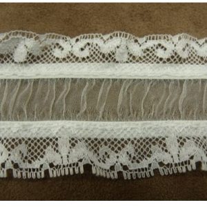 DENTELLE de calais blanche élastique 5 cm