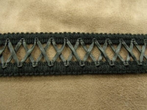 RUBAN SKAI ENTRELACE 3 cm- NOIR