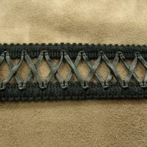 RUBAN SKAI ENTRELACE 3 cm- NOIR