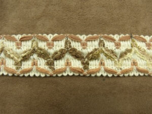 RUBAN FANTAISIE - 3 cm- MARRON & BEIGE
