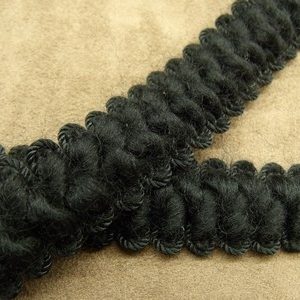 RUBAN FANTAISIE LAINAGE - 3 cm- NOIR