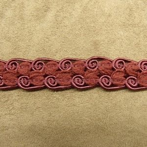 RUBAN FANTAISIE- 2 cm- BORDEAUX