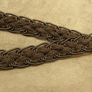 RUBAN FANTAISIE- 2 cm- MARRON