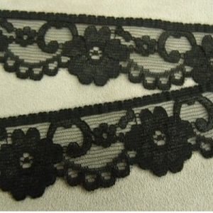 DENTELLE de calais noire 3 cm