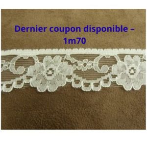 DENTELLE de calais ivoire 3 cm