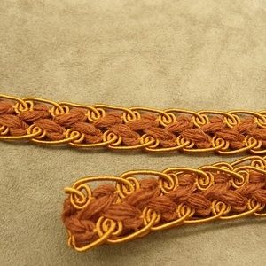 RUBAN FANTAISIE- 3 cm- ORANGE foncé