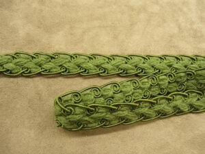 RUBAN FANTAISIE- 3 cm- VERT KAKI