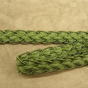 RUBAN FANTAISIE- 3 cm- VERT KAKI