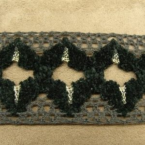 RUBAN FANTAISIE- 6 cm- NOIR - AVEC LUREX OR