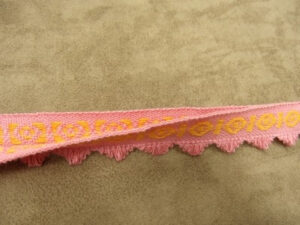 RUBAN AMEUBLEMENT-2 cm- ROSE & ORANGE