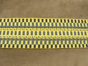 RUBAN FANTAISIE-6 cm- JAUNE & BLEU