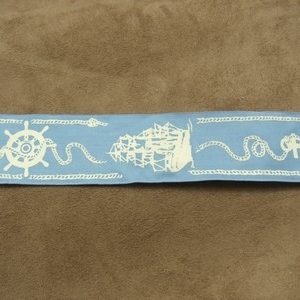RUBAN FANTAISIE-4 cm- MARINE