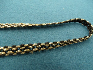 RUBAN FANTAISIE- 7 mm- NOIR & OR
