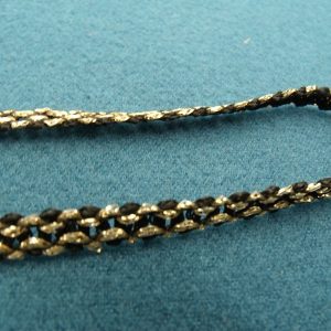 RUBAN FANTAISIE- 7 mm- NOIR & OR