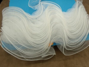 DENTELLE EN RUBAN AVEC TULLE Ondulé-5 cm- BLANCHE
