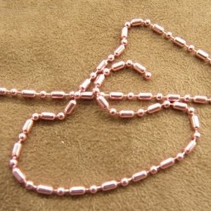 CHAINE METAL - 2 mm - ROSE