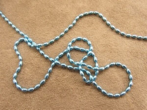 CHAINE METAL - 2 mm - BLEU