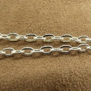 CHAINE METAL strié 5mm / 3