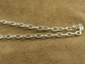 CHAINE METAL - 6 mm /4mm - ARGENT