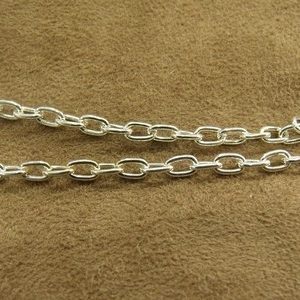 CHAINE METAL - 6 mm /4mm - ARGENT