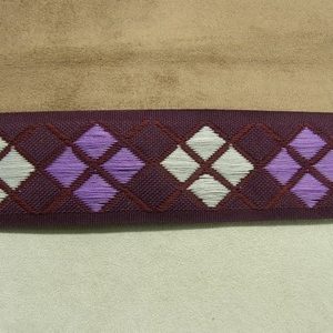 RUBAN FANTAISIE- 4 cm - VIOLET & BLEU
