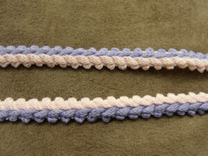 RUBAN FANTAISIE torsadé-1 cm- VIOLET & ROSE