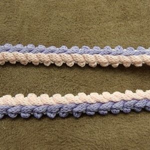 RUBAN FANTAISIE torsadé-1 cm- VIOLET & ROSE