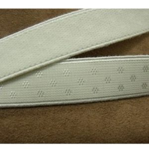 RUBAN ELASTIQUE VELOURS BLANC 20 mm