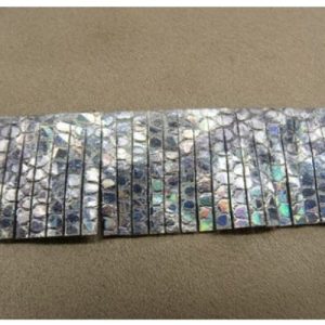 Ruban Frange Simili Cuir Bleu 25 mm