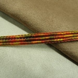 RUBAN FANTAISIE 8 mm- ORANGE MULTICOLORE