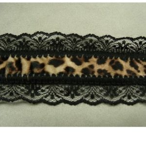 DENTELLE PANTHERE clair 6 cm