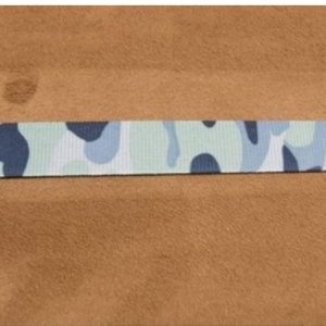 RUBAN MILITAIRE POLYESTER CAMOUFLAGE BLEU 15 mm