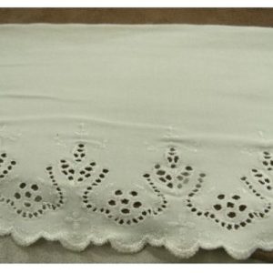 BRODERIE écru sur jersey de coton 17 cm / hauteur de broderie 5 cm