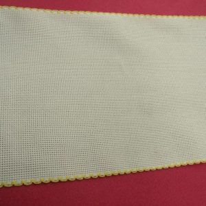 ruban à broder blanc et jaune 10 cm