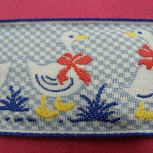 ruban brodé motif canard