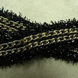 ruban paillette noir