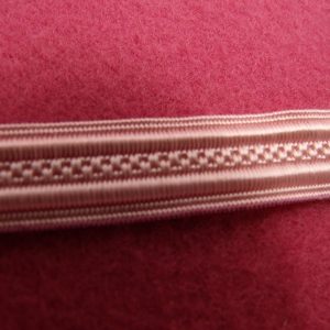 ruban fantaisie réversible rose 1.2 cm