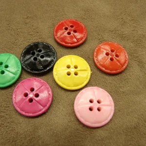 Lot de 6 Bouton Acrylique Classique – 18 mm – Multi-coloris