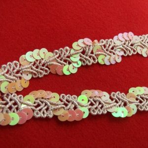 Galon Paillette Torsadé Avec Sequin 18 mm