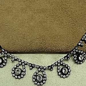 ruban strass en goutte argenté