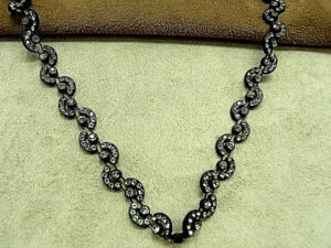 ruban de croquet en zig zag strass argenté